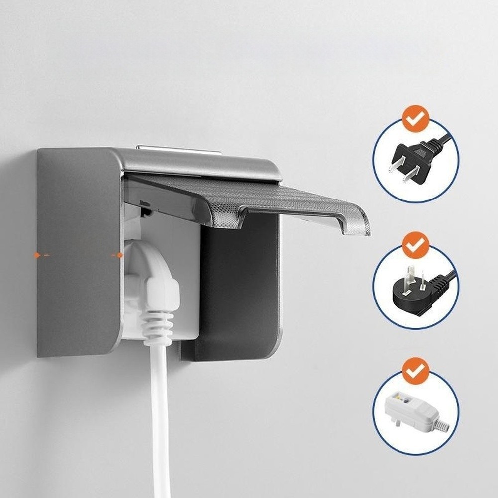 Flip Design Waterproof Cover for 86 Type Socket with Extra for interior Space