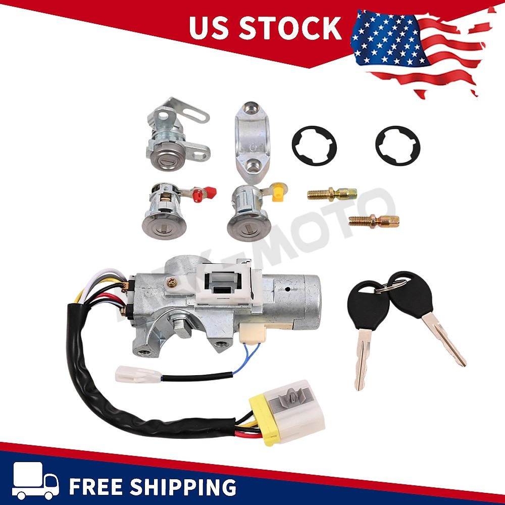 For 1998-2004 Nissan Frontier Ignition Switch Door & Tailgate Lock Cylinder Set