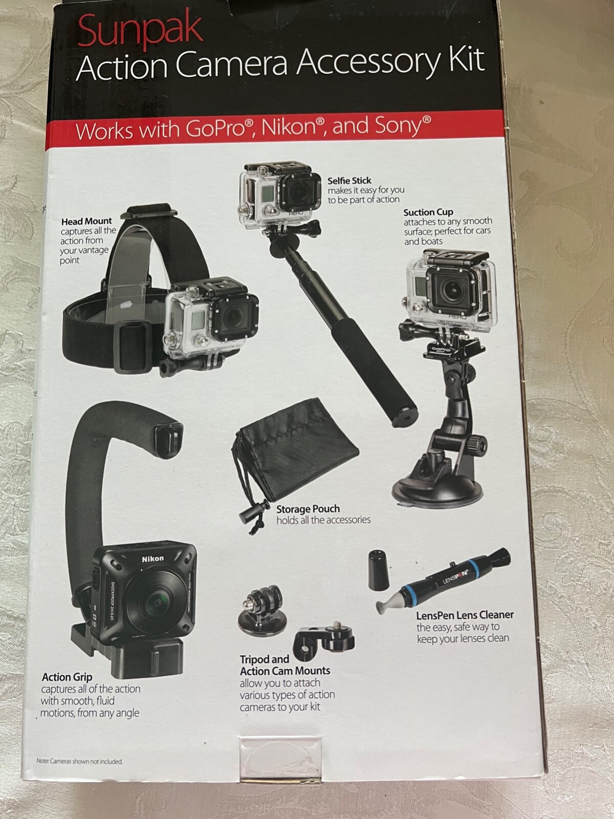 Sunpak Action Camera Accessory Kit GoPro Nikon Sony Accessories Mount