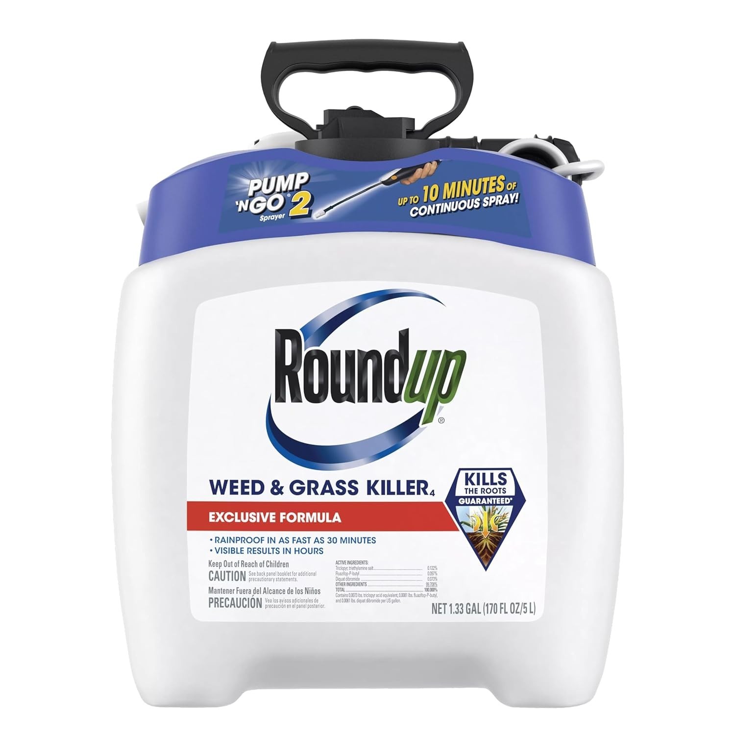 Roundup Weed and Grass Killer III Ready-to-Use Pump 'N Go 2 Sprayer -1.33 Gallon