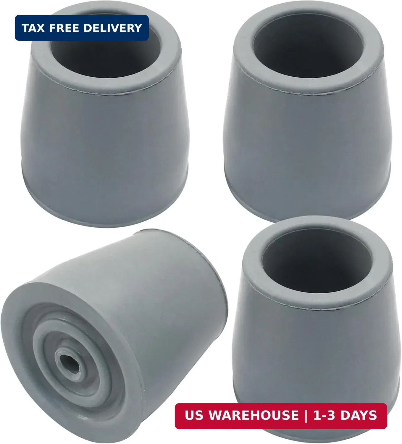 Bonsicoky Rubber Cane Tips 1 Inch