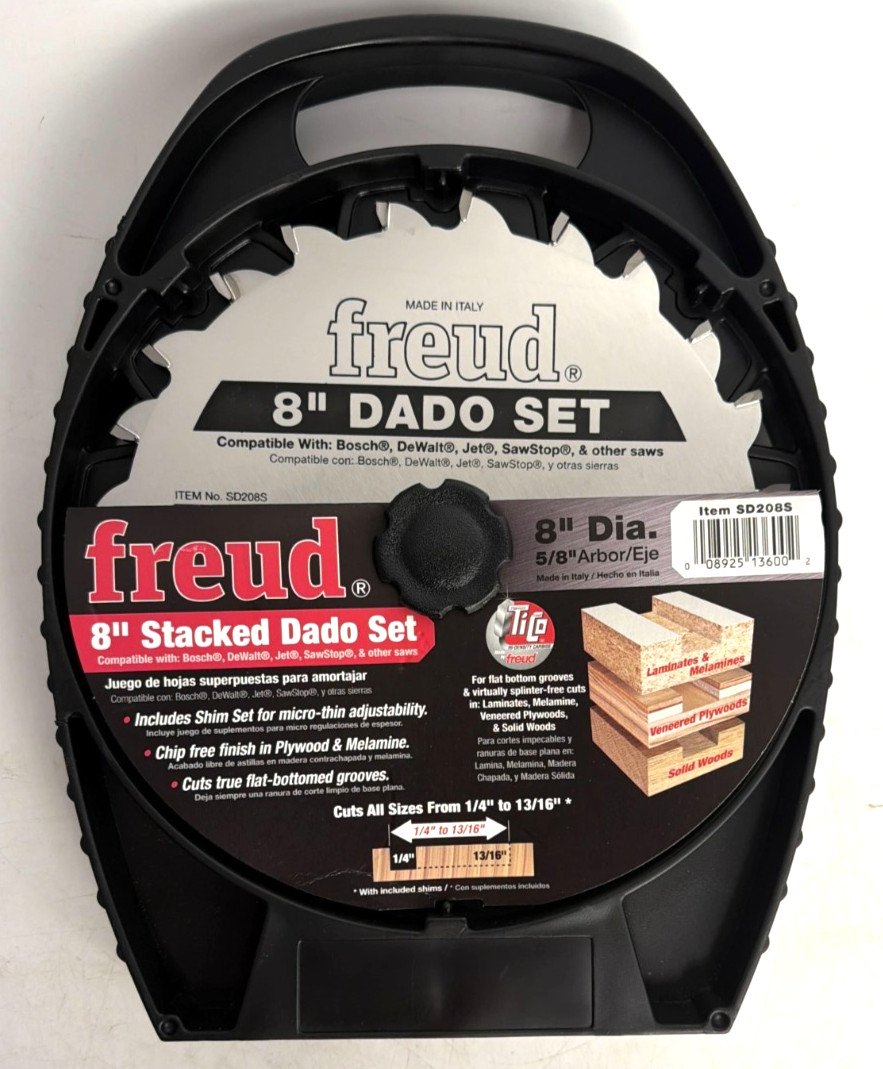 [NEW] (SD208) Freud 8" Pro Dado Set