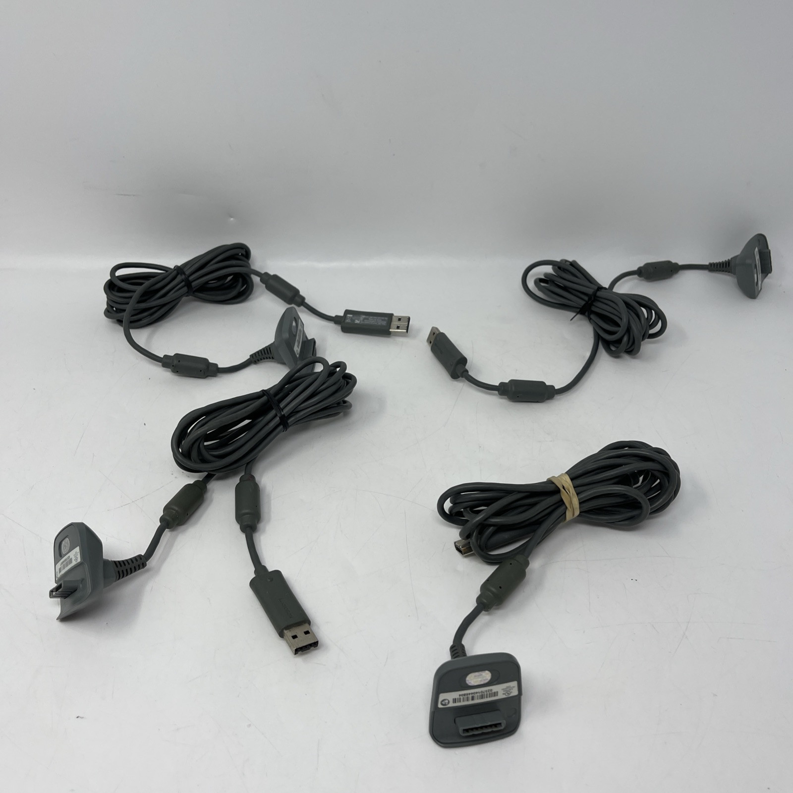 Lot Of 4 Microsoft Xbox 360 OEM Play & Charge Controller USB Charging Cables