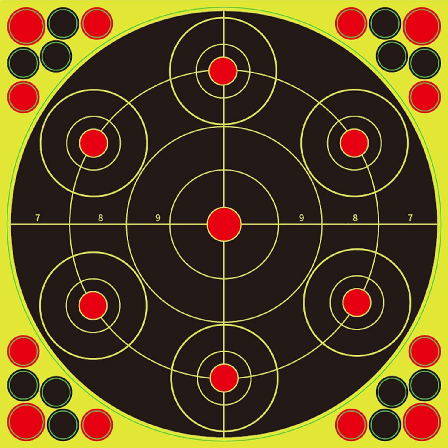 12X12” Splatter Targets for Shooting – Reactive Fluorescent Feedback Shooting Ta