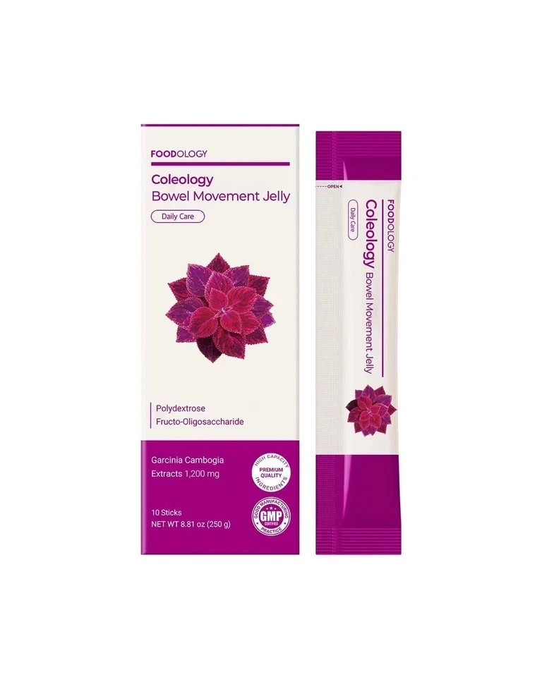 FOODOLOGY Coleology Bowel Movement Jelly, 250g (25g x 10 Sticks), Weight Managem