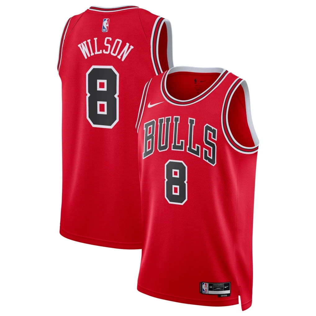 Caleb #8 Wilson Icon Red Stitched Jersey Men (S-5XL)