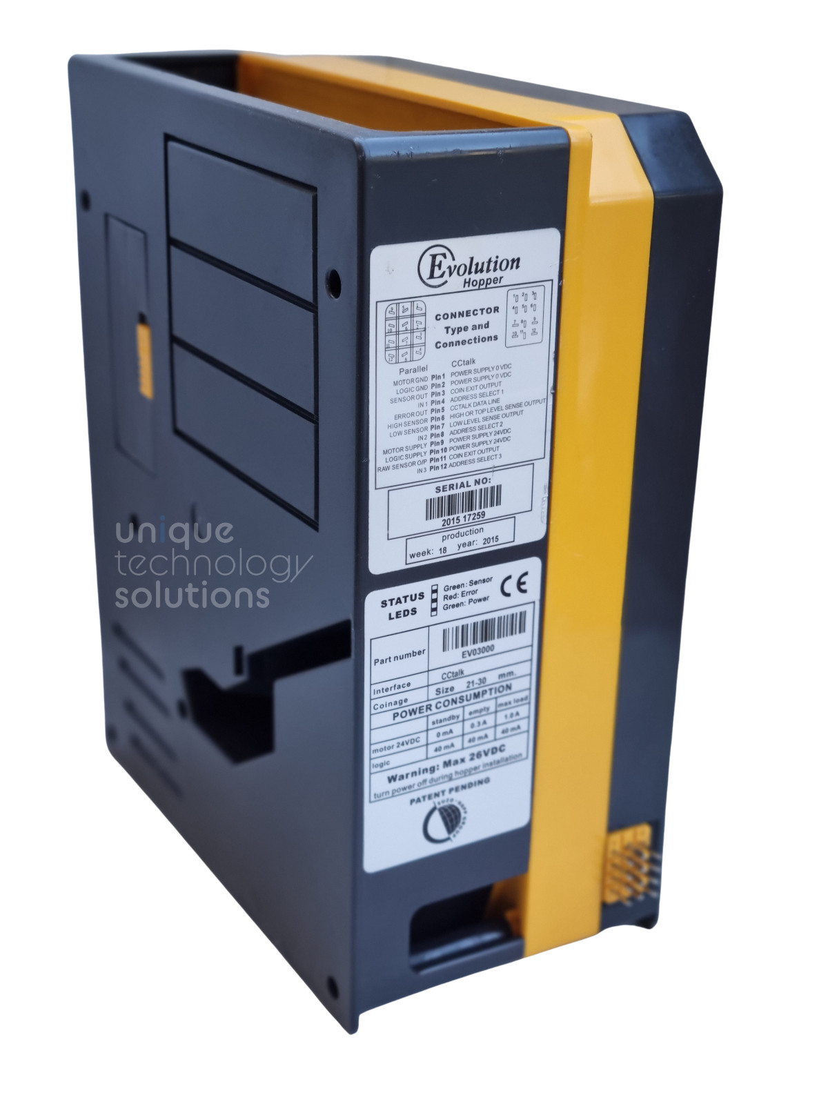 American Changer Universal Hopper Evolution Version Cctalk evo3000 Baseplate