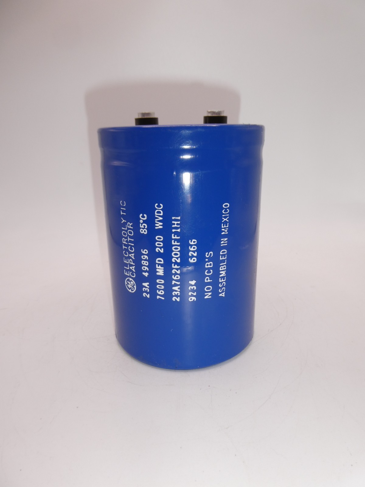 GE Electrolytic Capacitor 23A762F200FF1H1 7600MFD 200VDC