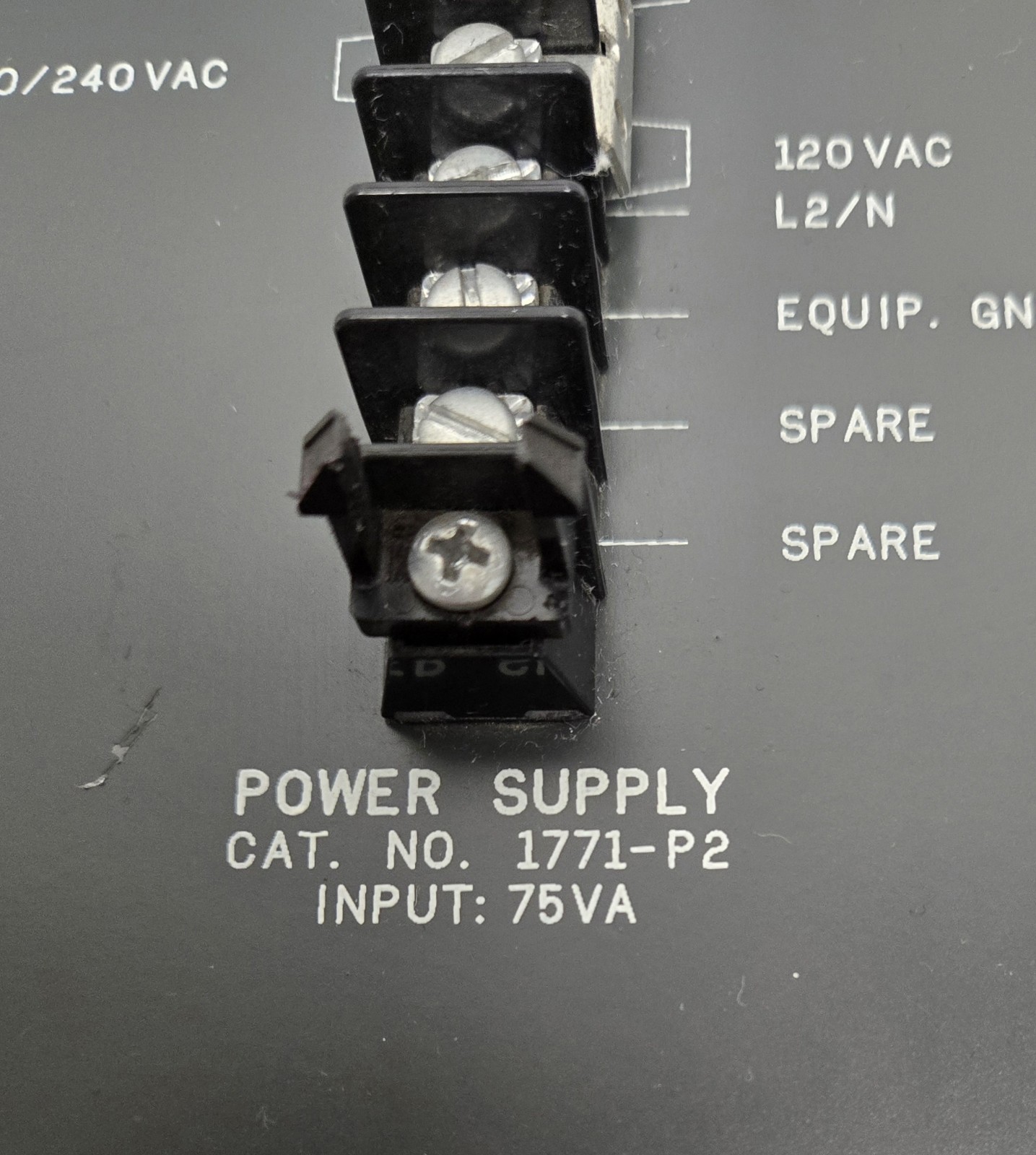 ALLEN BRADLEY POWER SUPPLY 1771-P2.