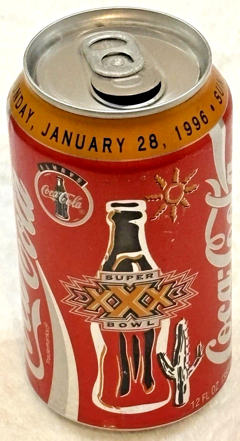 VTG 1996 Enjoy Coca-Cola-🏈Super Bowl XXX🏈-Arizona-12 oz-Aluminum Soda-Pop Can