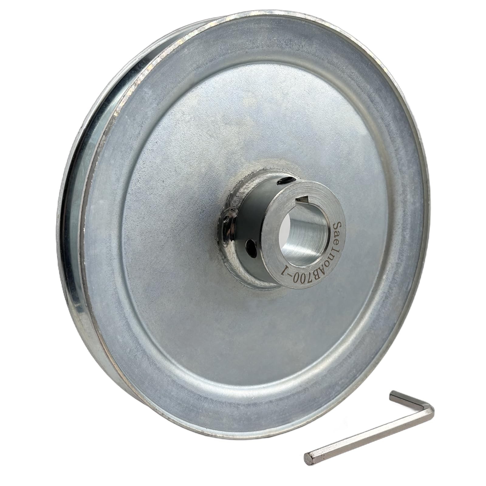 Saelno AB7001 Single Groove Web Sheaves,7" OD 1 inch bore v Belt Pulley,Motor...