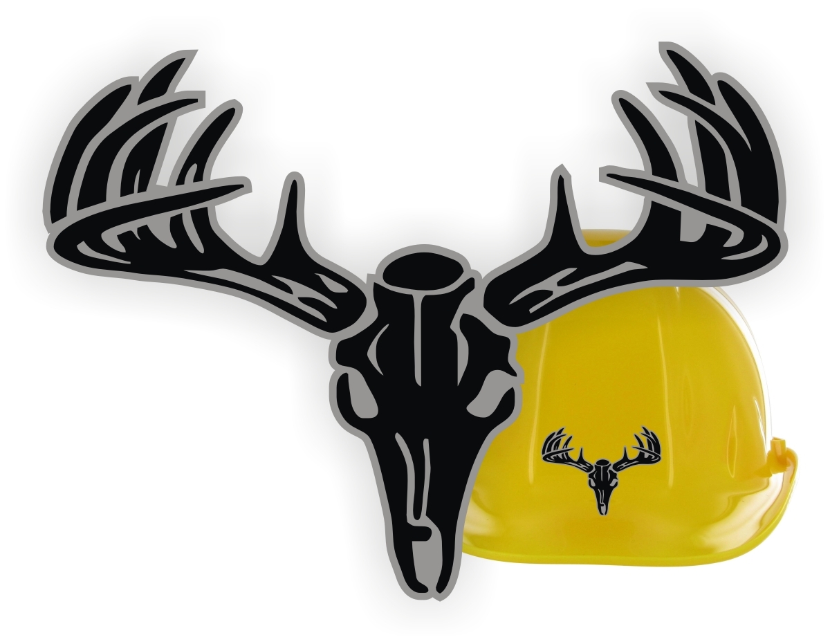 Buck Skull Hard Hat Sticker | Motorcycle Welding Helmet Decal | Toolbox Deer