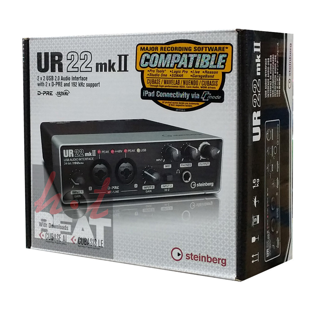 Steinberg by Yamaha UR22mkII USB 2.0 Audio Interface w/ Dual Microphone Preamps