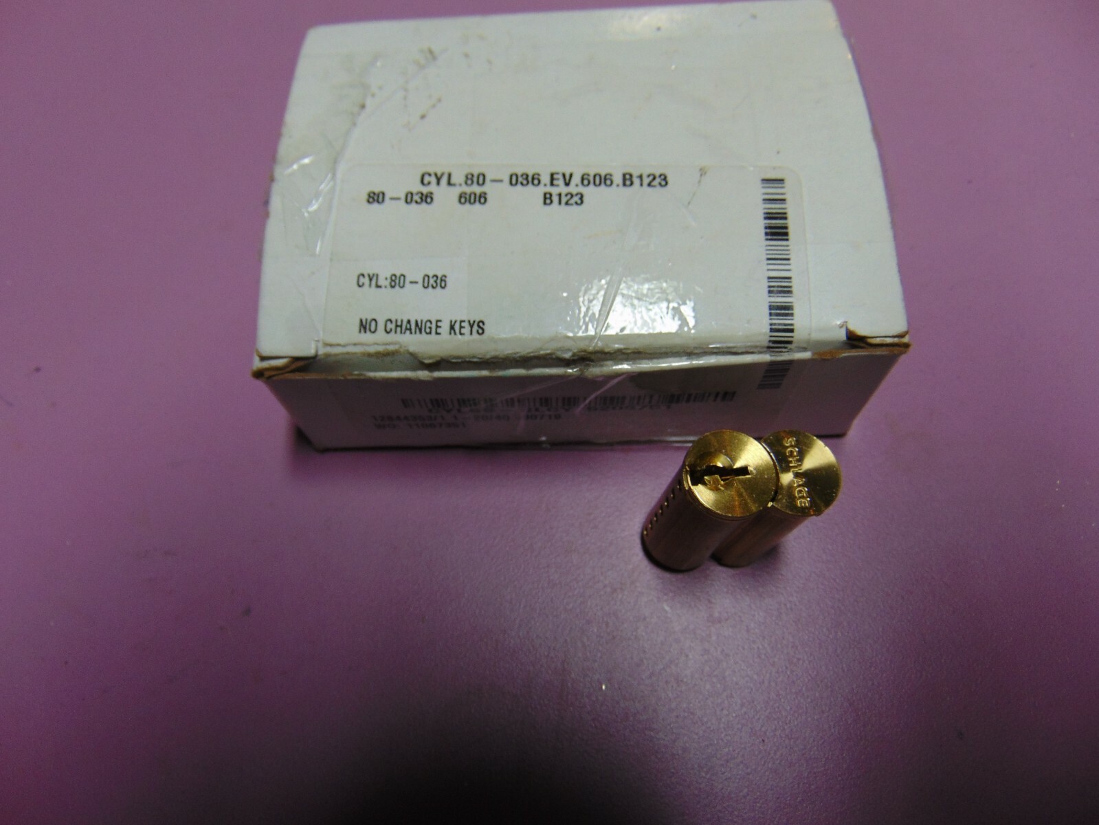 1 - SCHLAGE 606 B123   CORES  UNPIN  7 PIN  NO KEYS      LOCKSMITH