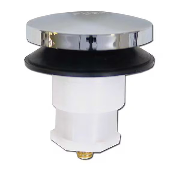 Tub Drain Stopper, 1-1/4 in Overall Dia, Fits 1-3/16 in Max Drain Size, Toe