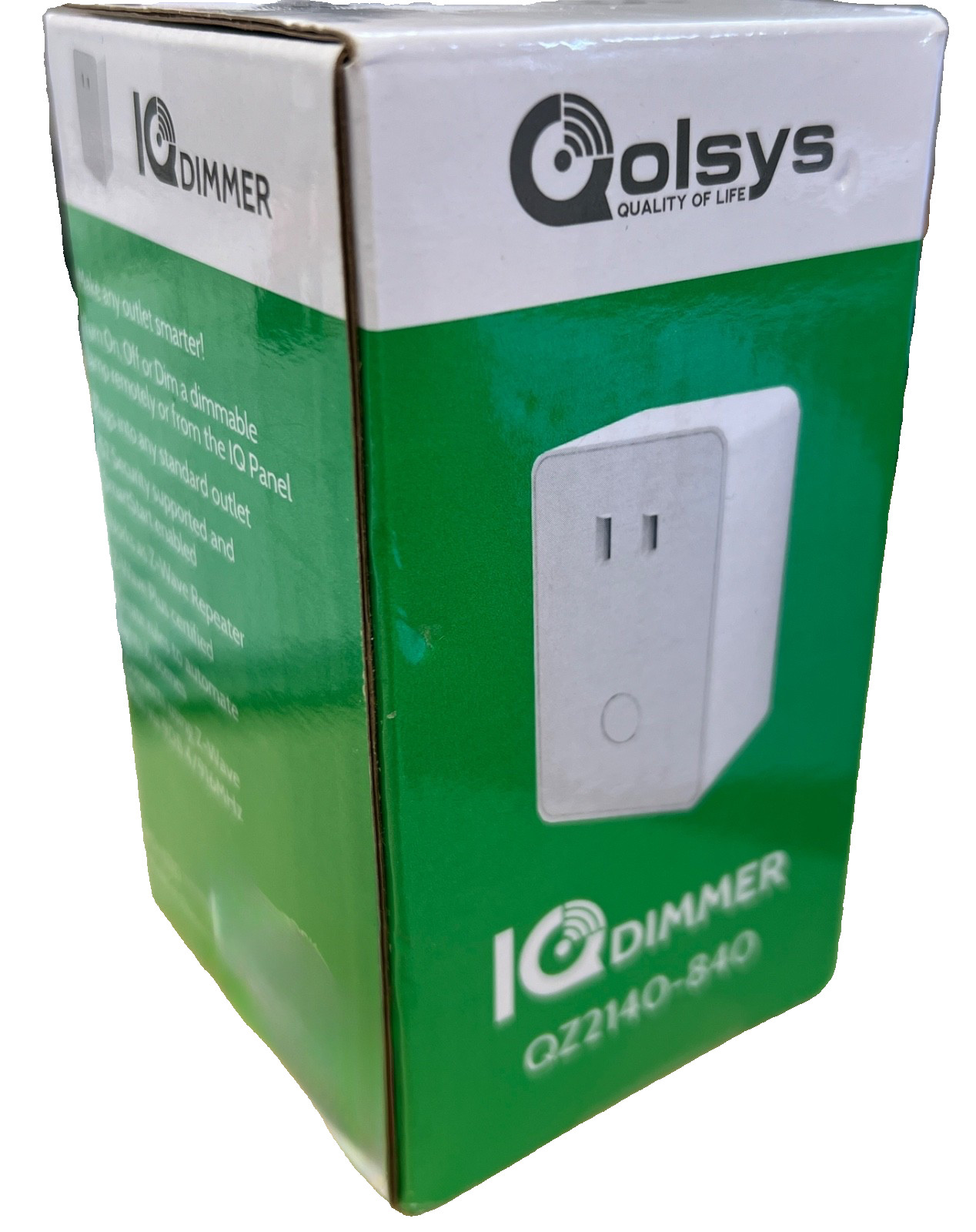 Qolsys QZ2140-840 IQ Plug in Z-Wave Dimmer, NEW FACTORY SEALED