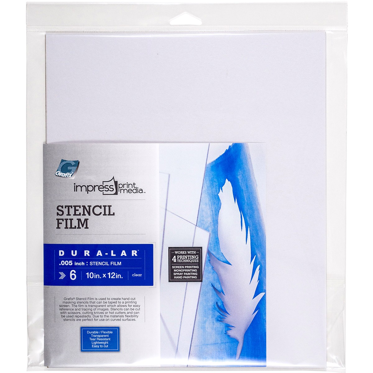 Impress Stencil Films 6/Pkg 10"X12"