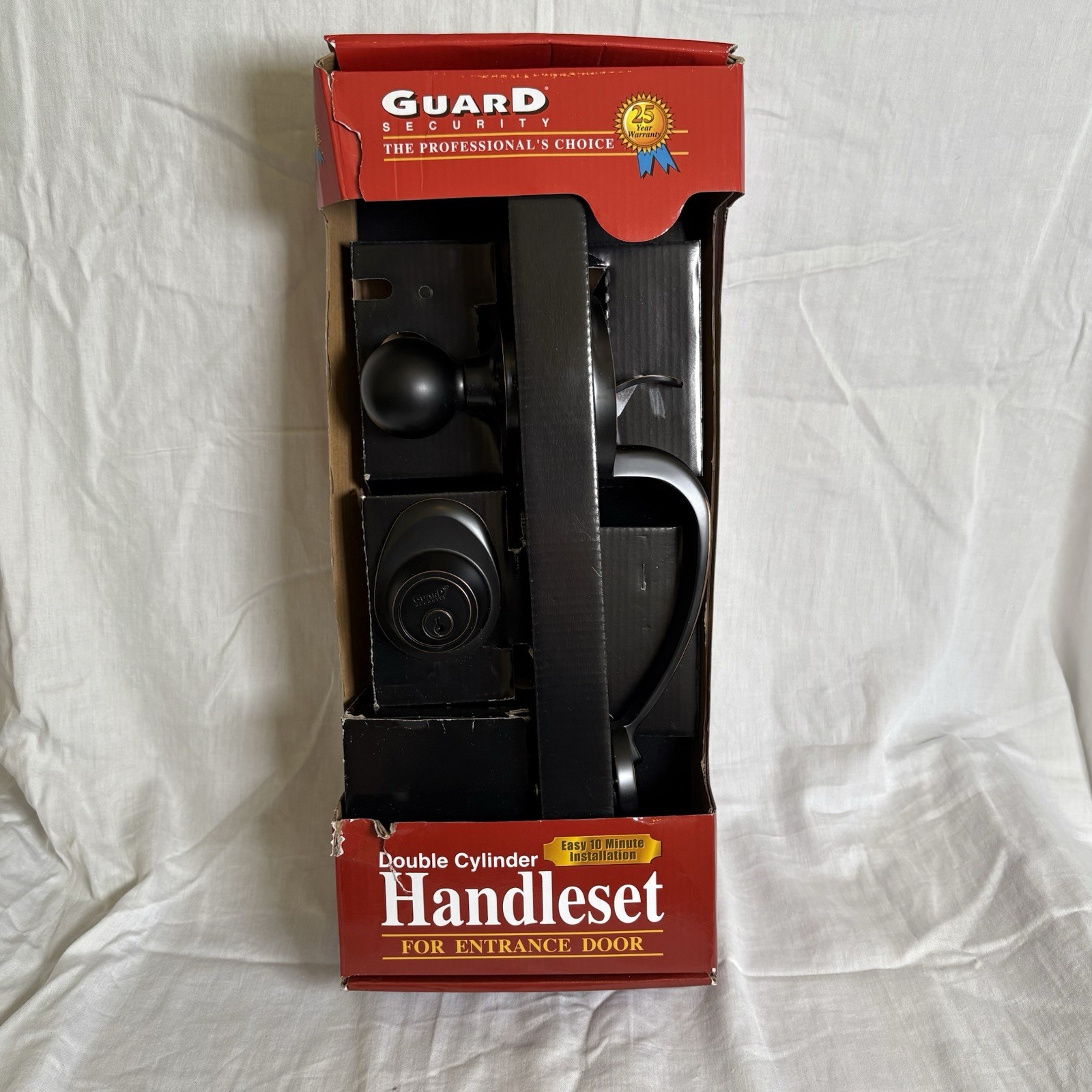 Guard  Handleset Front Entrance Door Black NWT Guard Security Hardware New