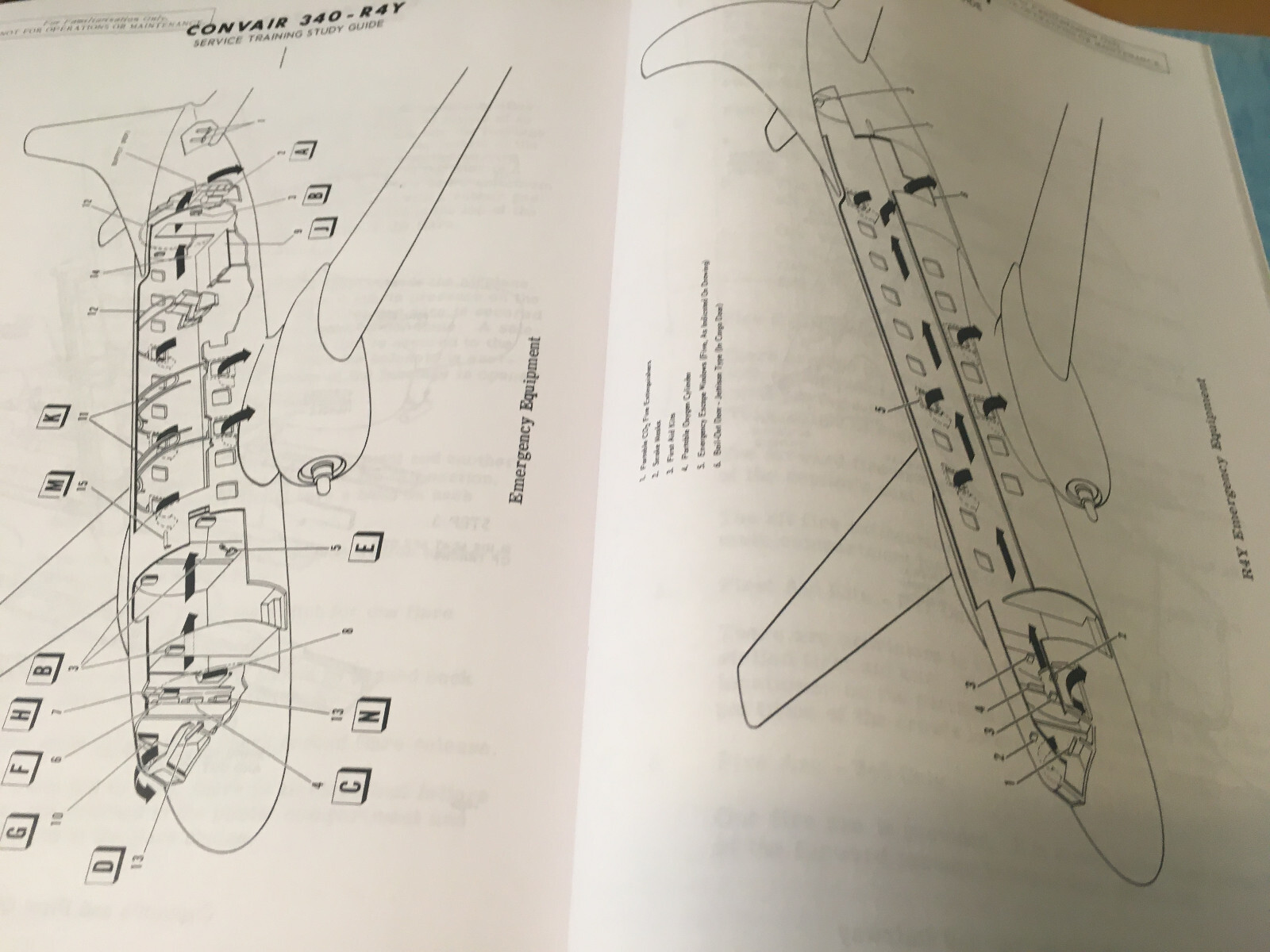 Convair 340-R4Y Service Training Study Guide Manual