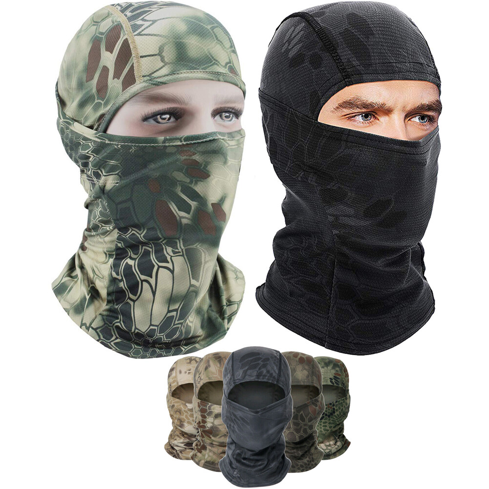 Camo Tactical Motorcycle Cycling Hunting Outdoor Ski Face Mask Helmet Liner USA
