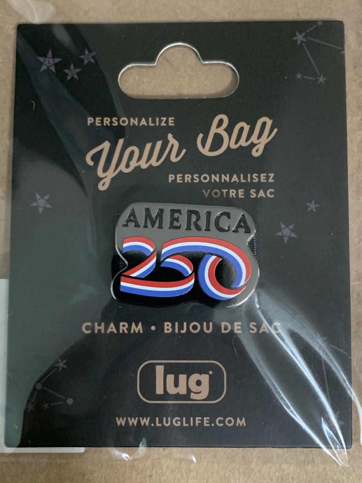 Lug America 250 Novelty Bag Charm  ~  New In Package