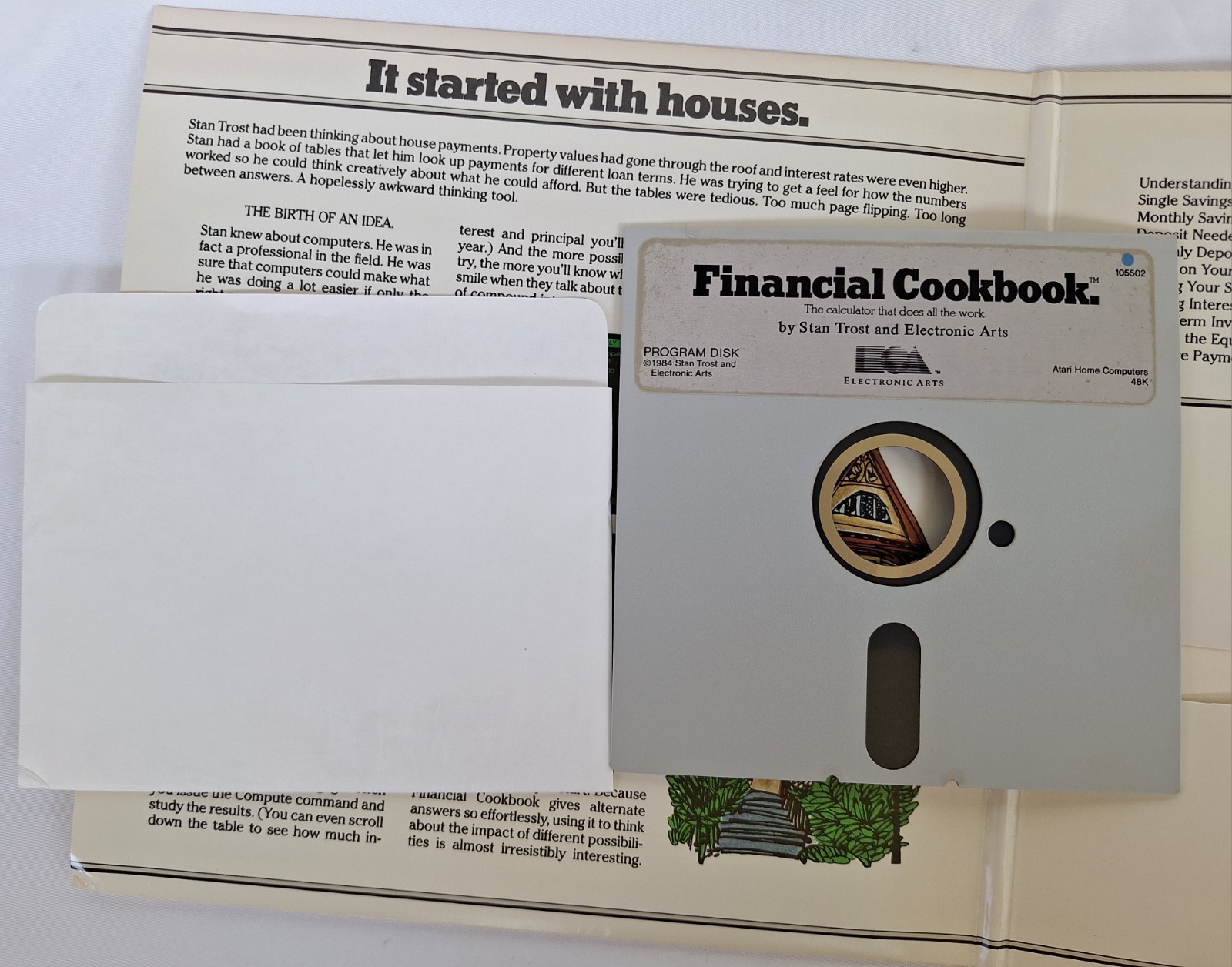 Atari Financial Cookbook Electronic Arts Stan Trost Computer Program