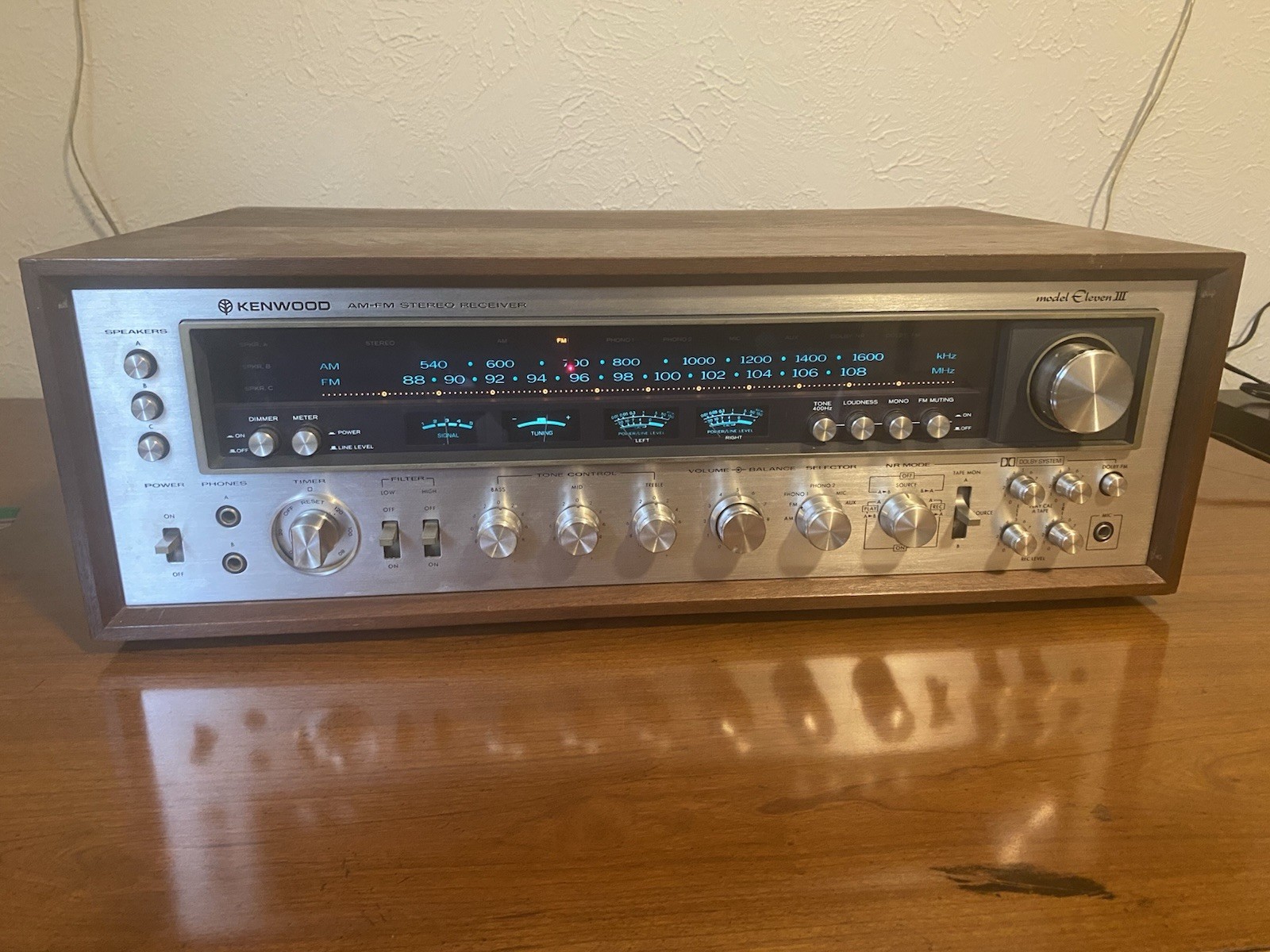Kenwood Eleven III Stereo AM/FM Receiver 120W Excellent Condition-Serviced