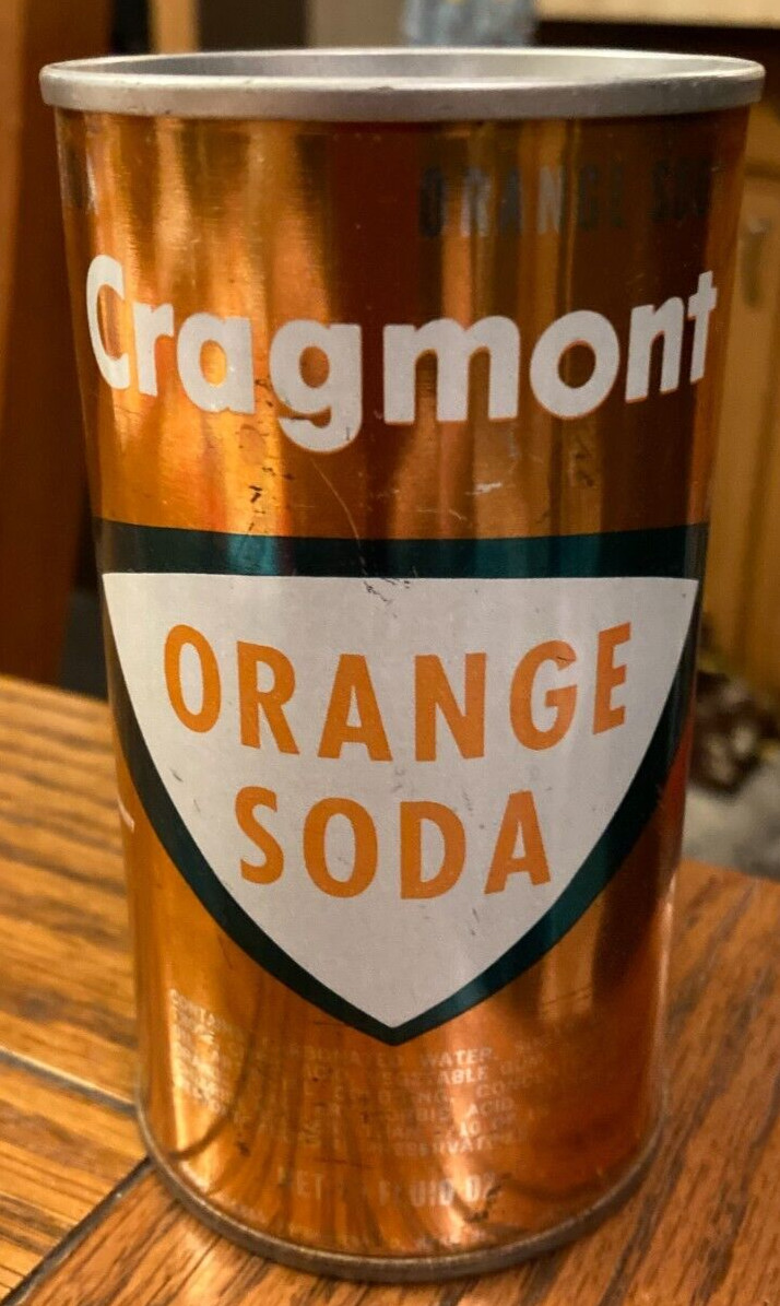 VINTAGE CRAGMONT ORANGE SODA  STEEL CAN