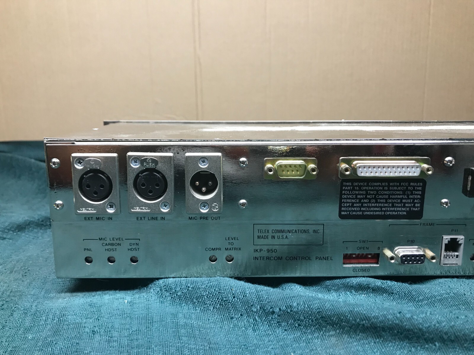 RTS Telex Matrix Intercom System IKP-950 Intercom Control Panel with Power Cord