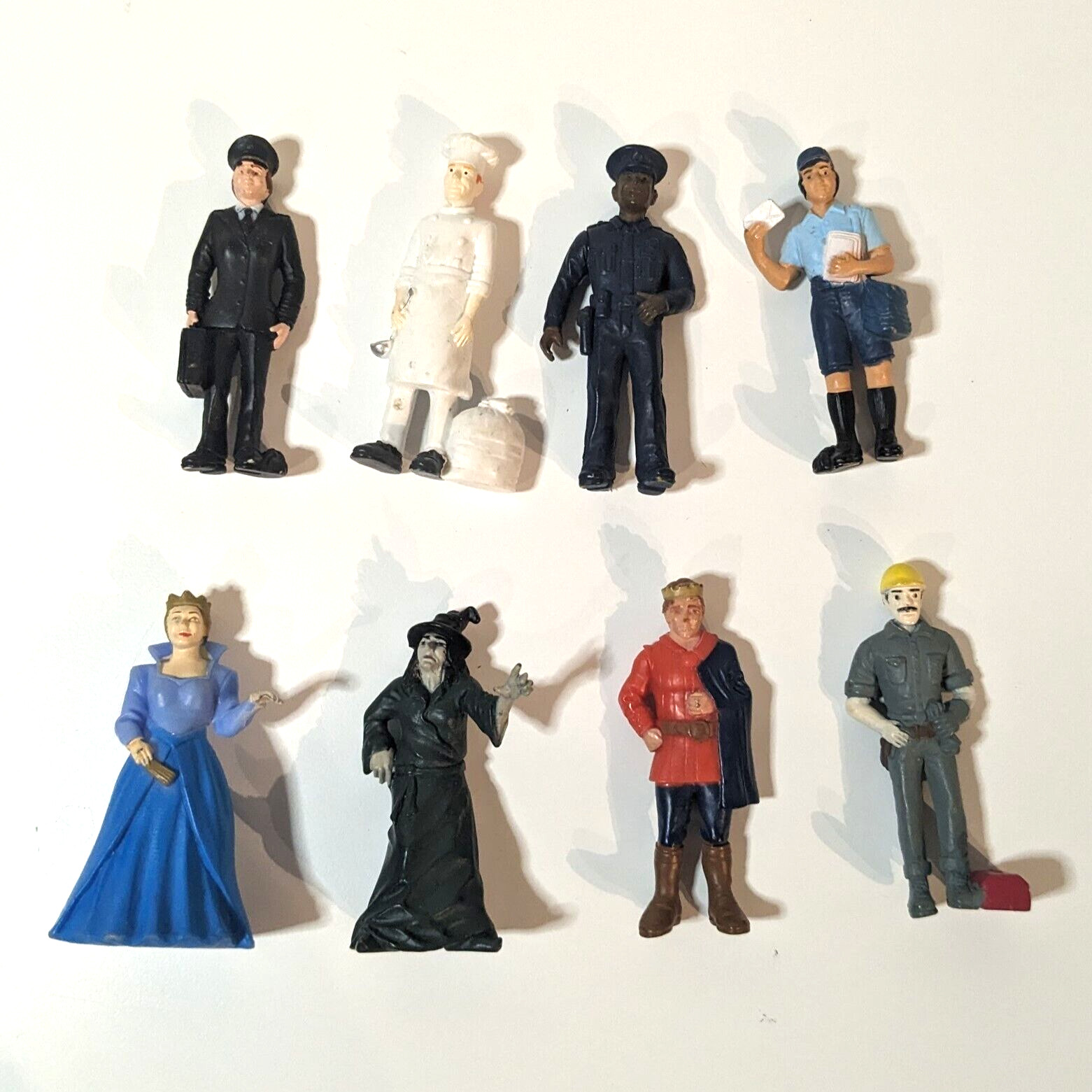 Vintage Safari Ltd Dollhouse 2.5" PVC Toy Figures Lot of 7, Occupational Themed