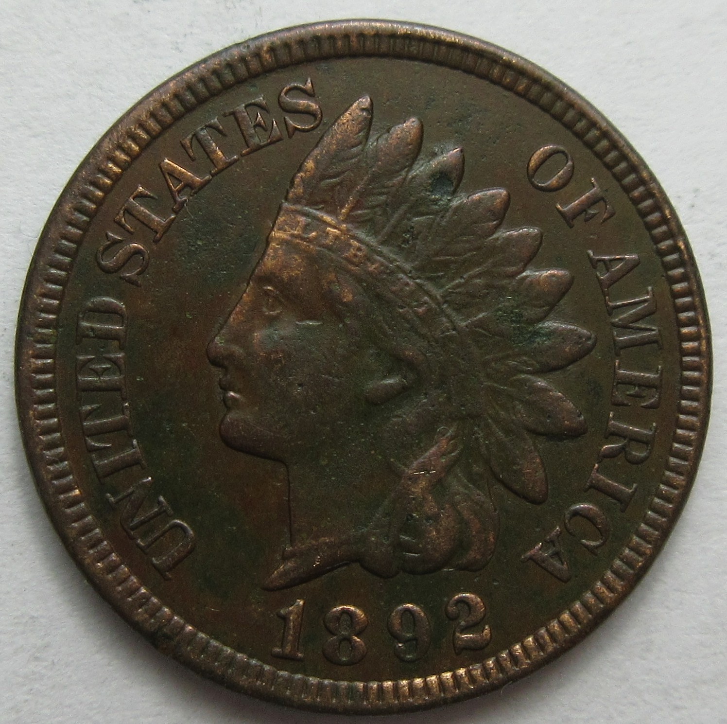 1892 Indian Cent -XF- (#1219w)