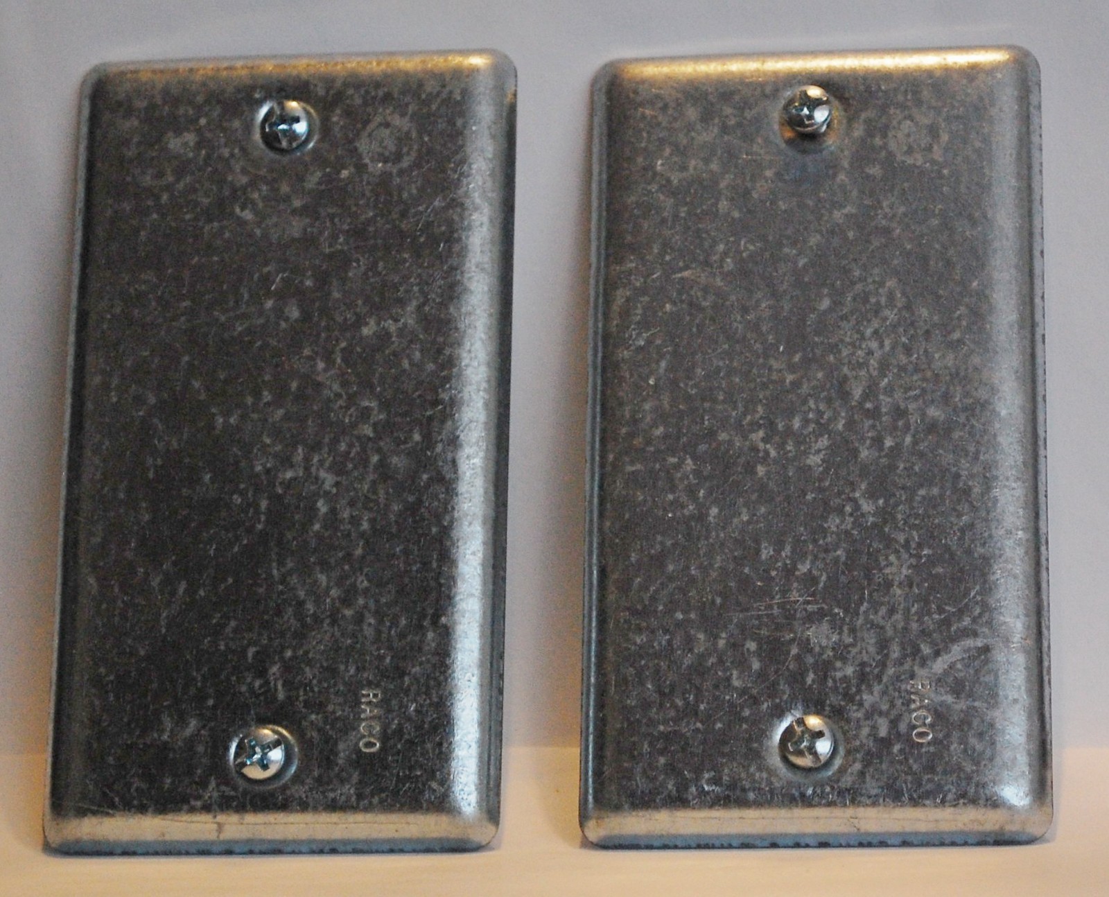 Metallic No Device Blank Wall plates Cover 2 Lot