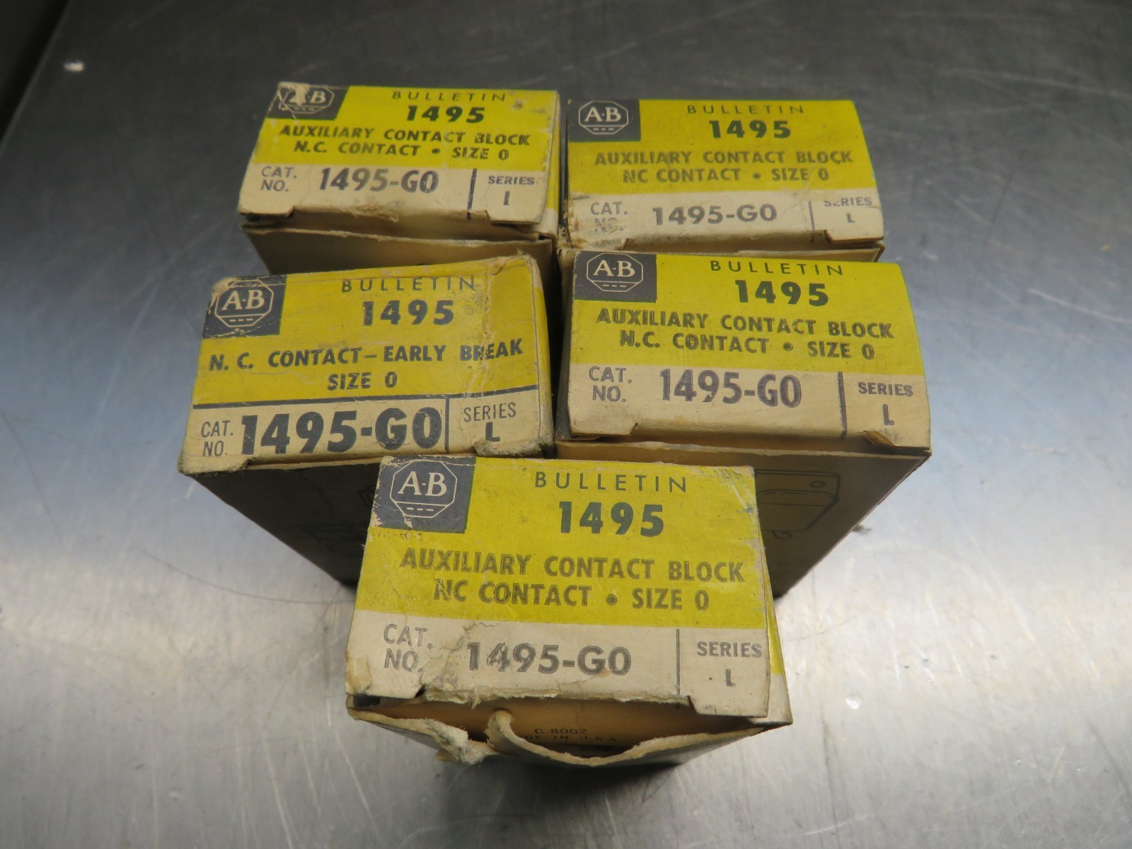 Allen Bradley 1495-G0 Auxiliary Contact Lot of 5!