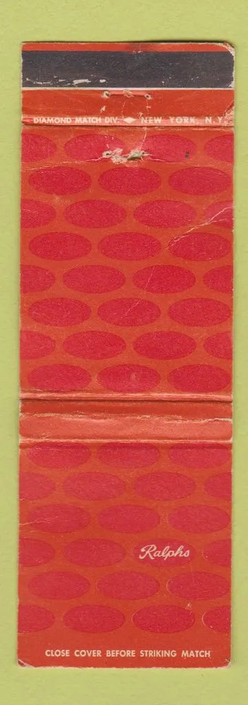 Matchbook Cover - Ralphs WEAR