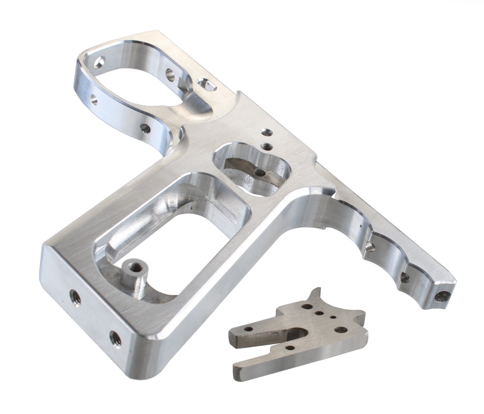 SHOCKTECH AUTOCOCKER 09 SFL FRAME RAW + MATCHING THICK TRIGGER PLATE PAINTBALL