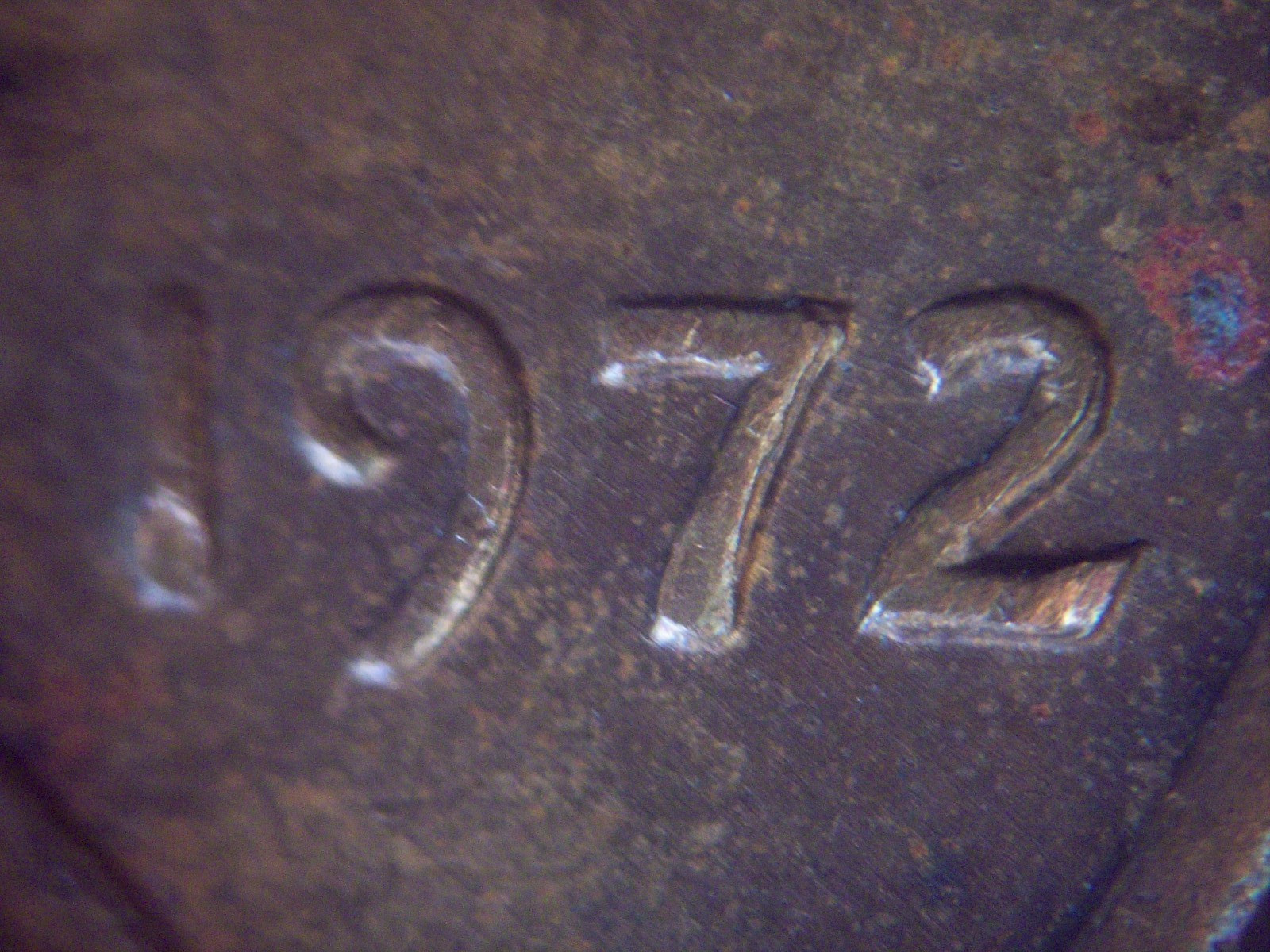 1972 P Lincoln Machine Doubling on OBV / Date Error Penny
