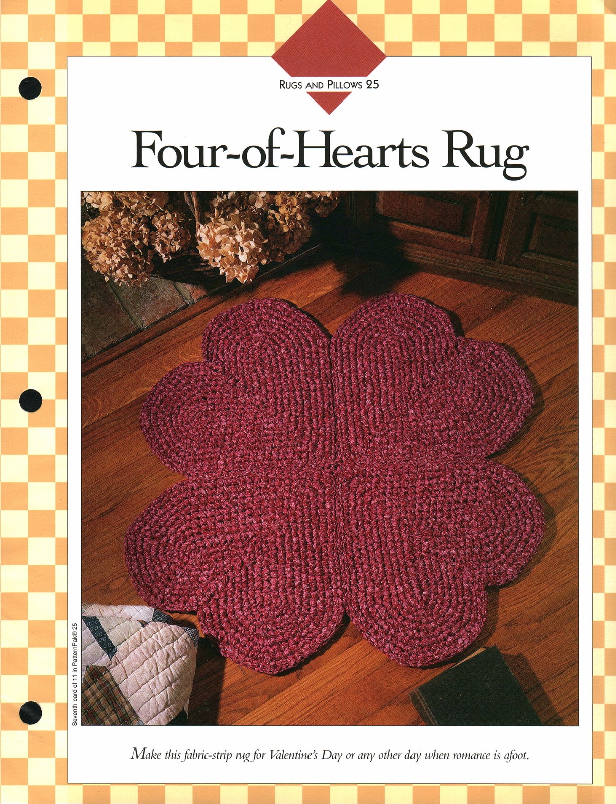 Four-of-Hearts Rug - Rugs & Pillows 25 | Vanna Crochet Faves 85250-G