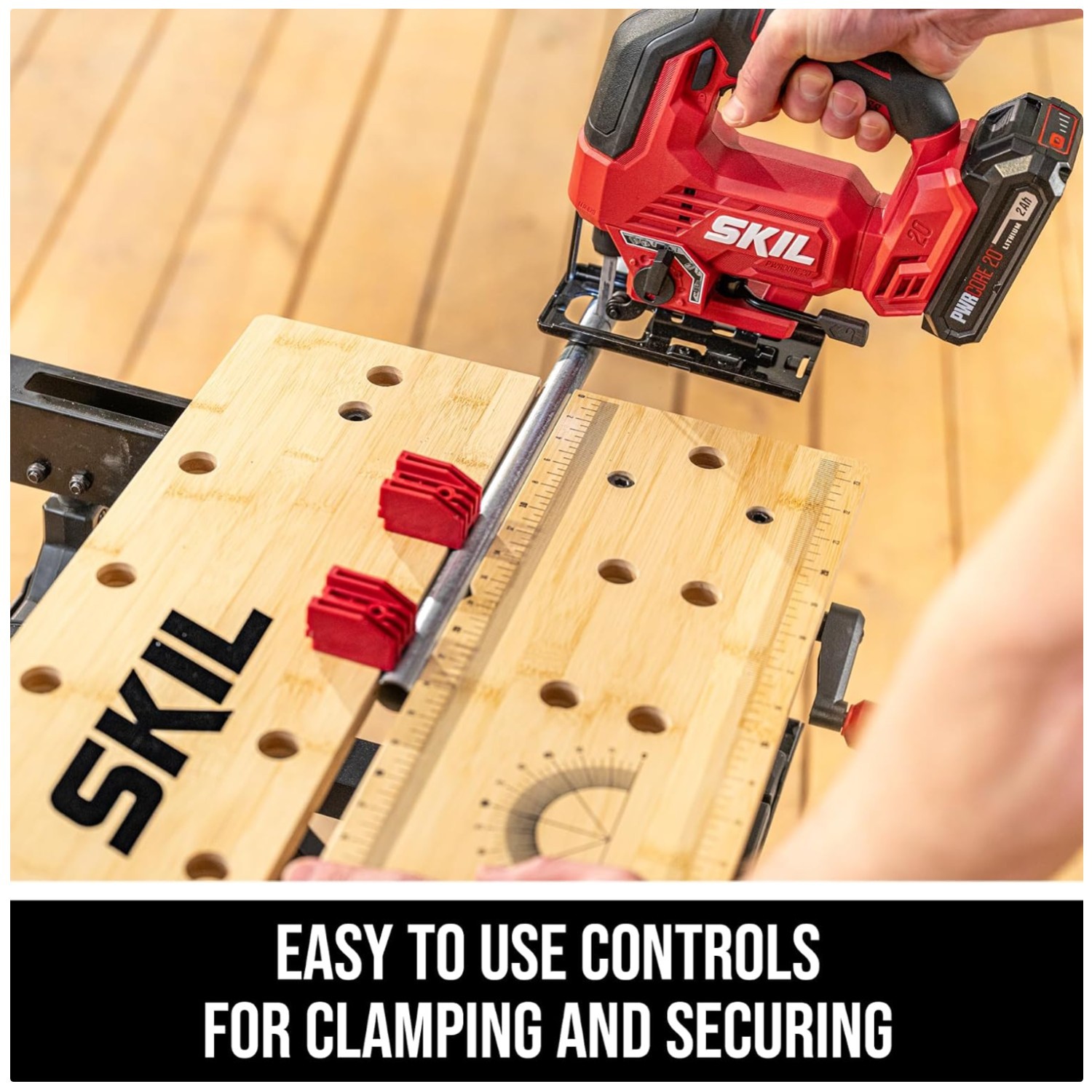 Compact Workbench with Folding Stand - Quick-Connect System