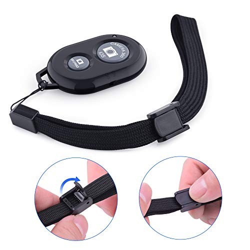 Wireless Camera Remote Shutter for Smartphones (2 Pack), Wireless Black+Black