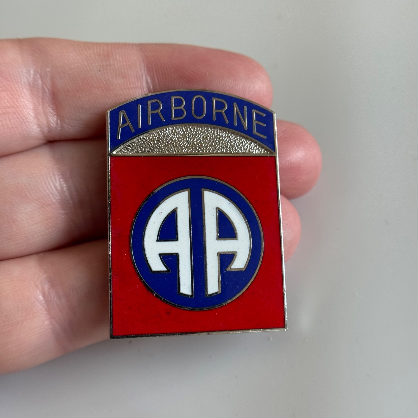 Vintage 82nd Airborne Division Lapel Pin Enamel Lapel Pin US Army All American