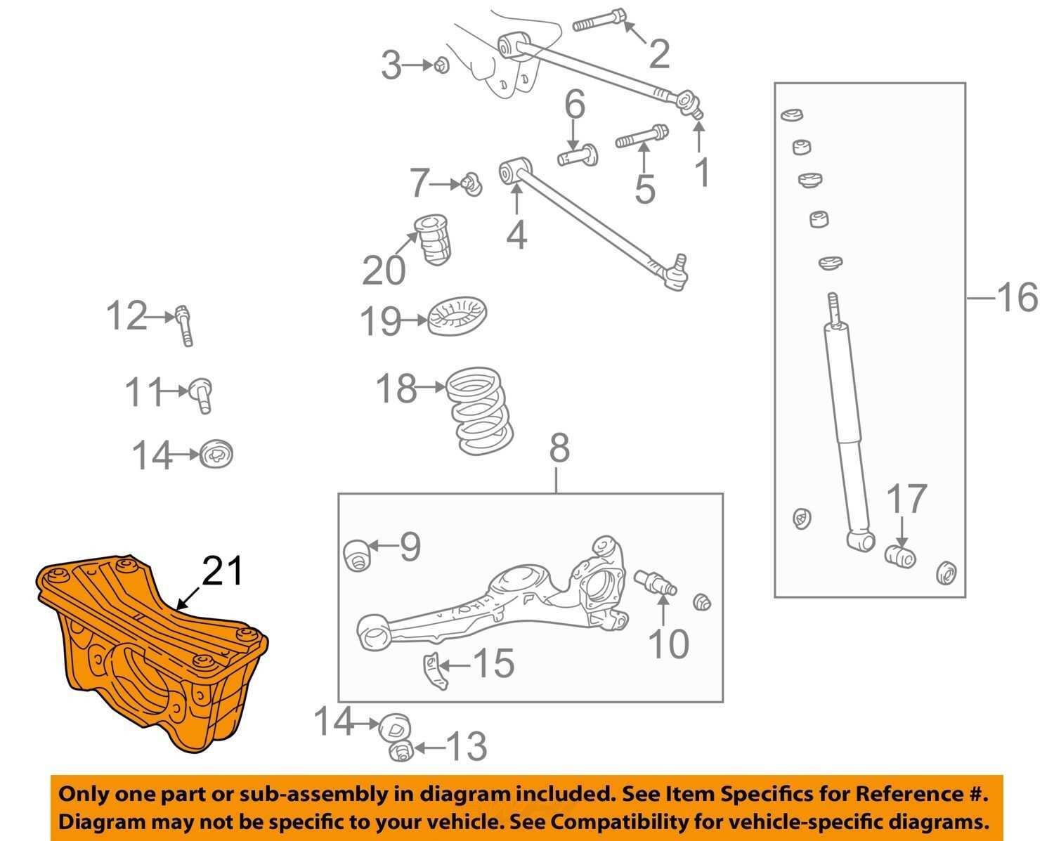 1998 1999 2000 Toyota RAV4 2WD 4WD AWD rear crossmember cradle subframe OEM