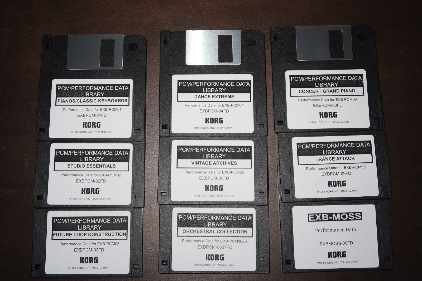 Korg EXB Complete Collection DIsk Set - PRELOAD Data Floppy Disk - 9 Disk Set