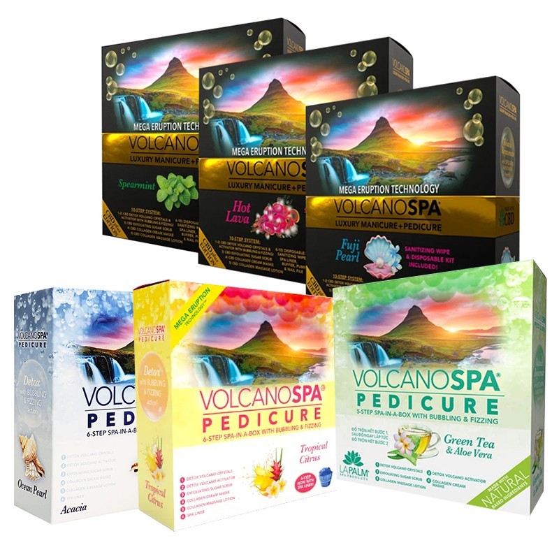 La Palm Volcano Spa Pedicure 5-Step in A Box Kit - Difference Scents to Choose