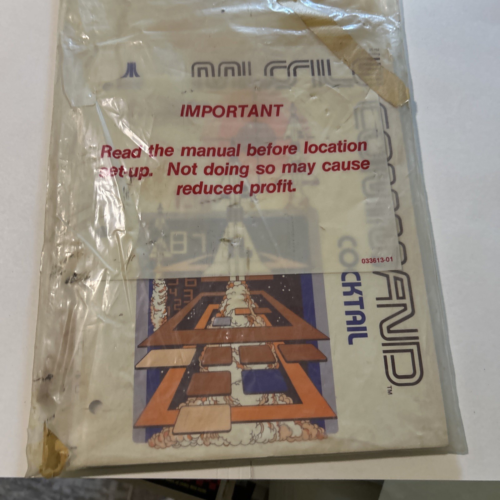 original Factory arcade video game manual Missile Command Cocktail Table Set