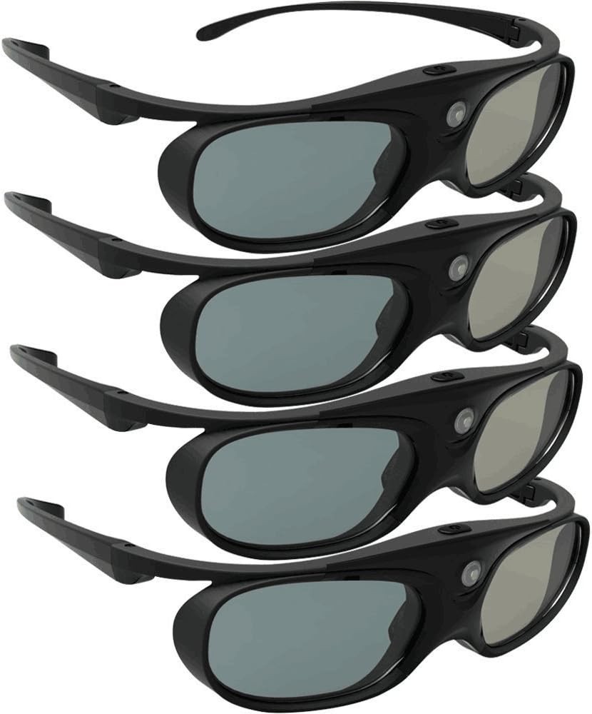Active Shutter 3D Glasses 144Hz, 4 Pack, Lightweight
