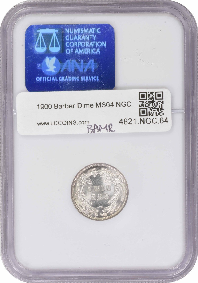 1900 Barber Silver Dime MS64 NGC