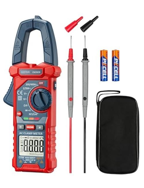 Digital Clamp Meter Multimeter Amp Voltage Tester Auto 2000 Counts Blue
