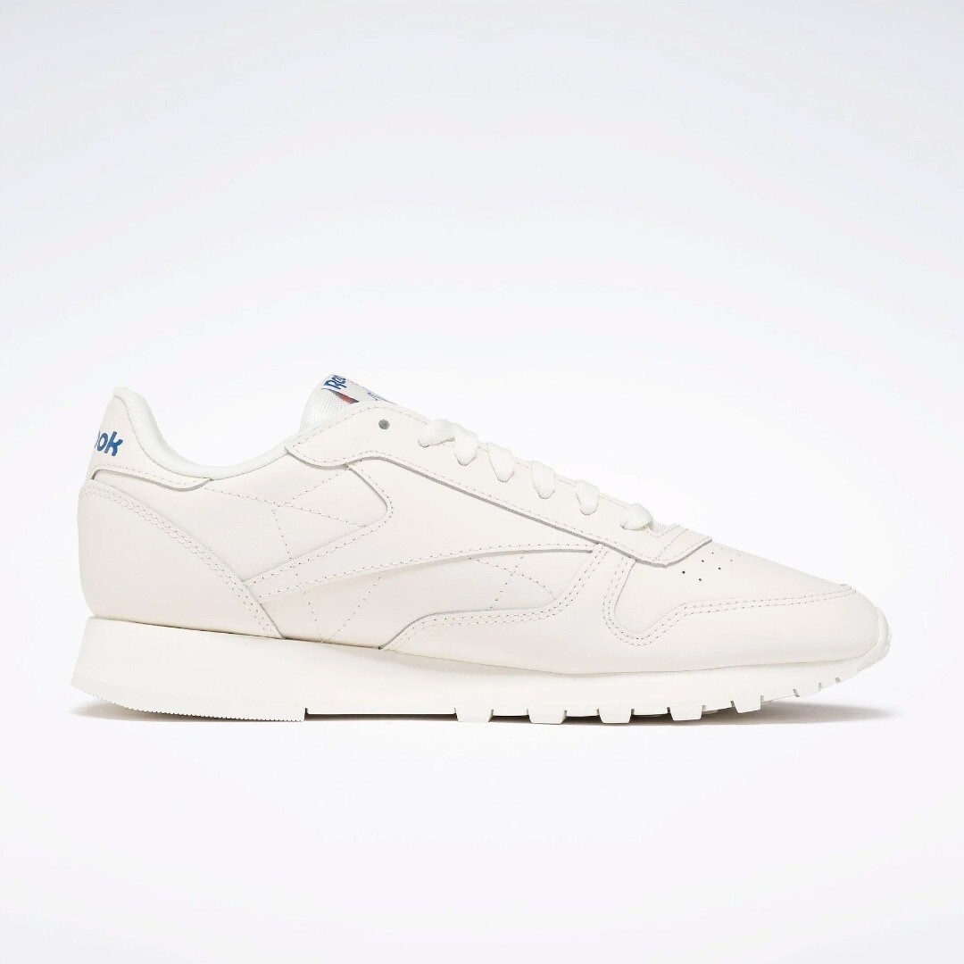 Men Reebok Classic Leather Running Shoes Sneakers Chalk White Red Blue 100032947