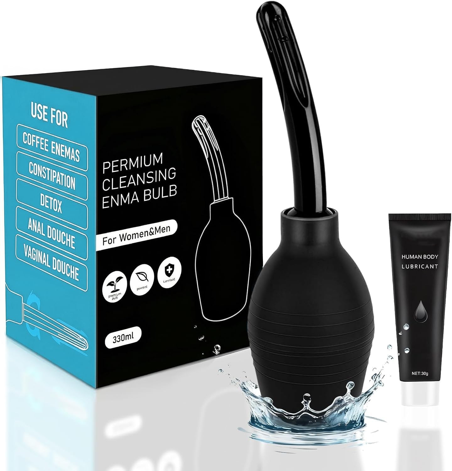 Enama Bulb Douches for Men - 310ml Silicone Enama Kit for Men Women with Anal...