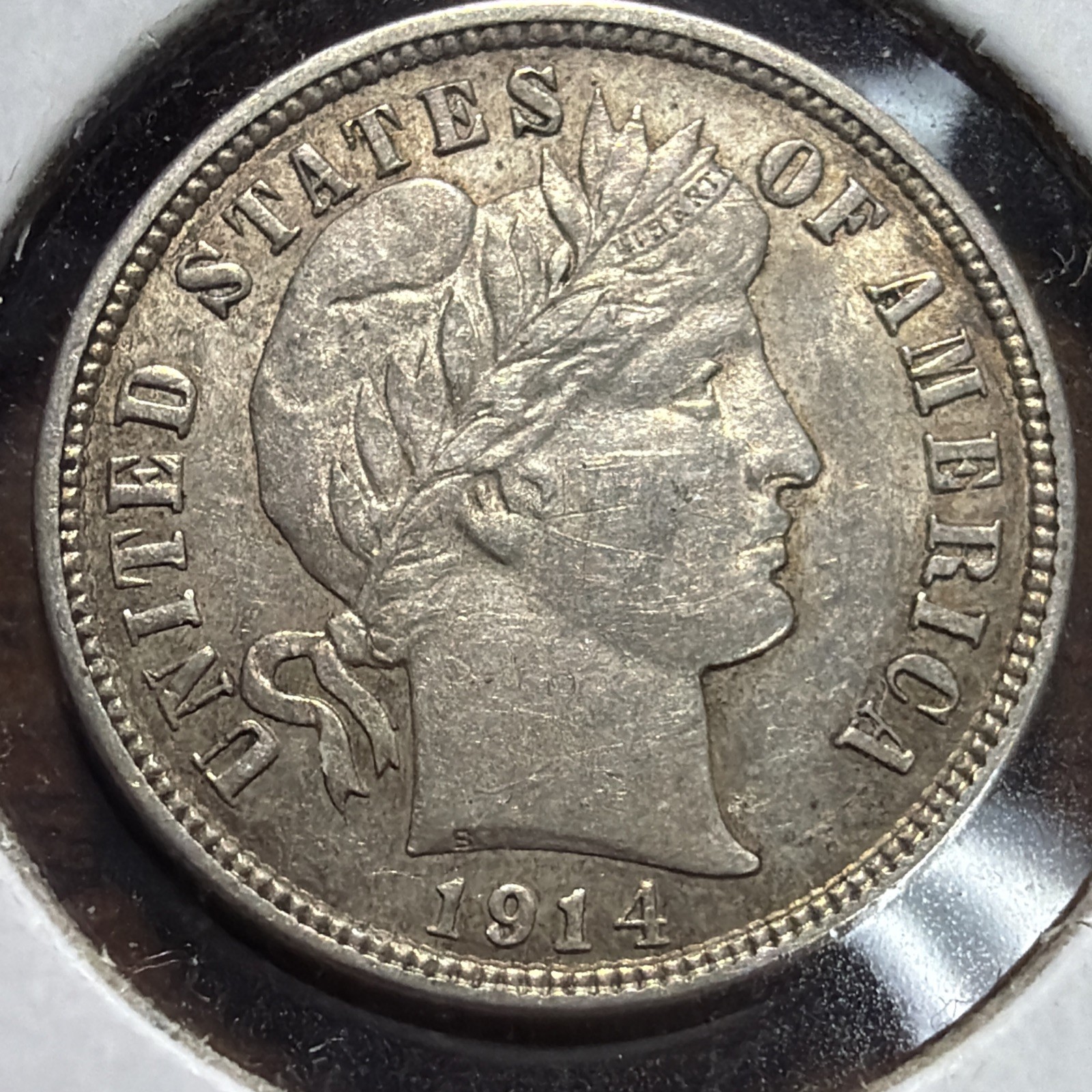 1914 P Barber Silver Dime 10C Coin Collection